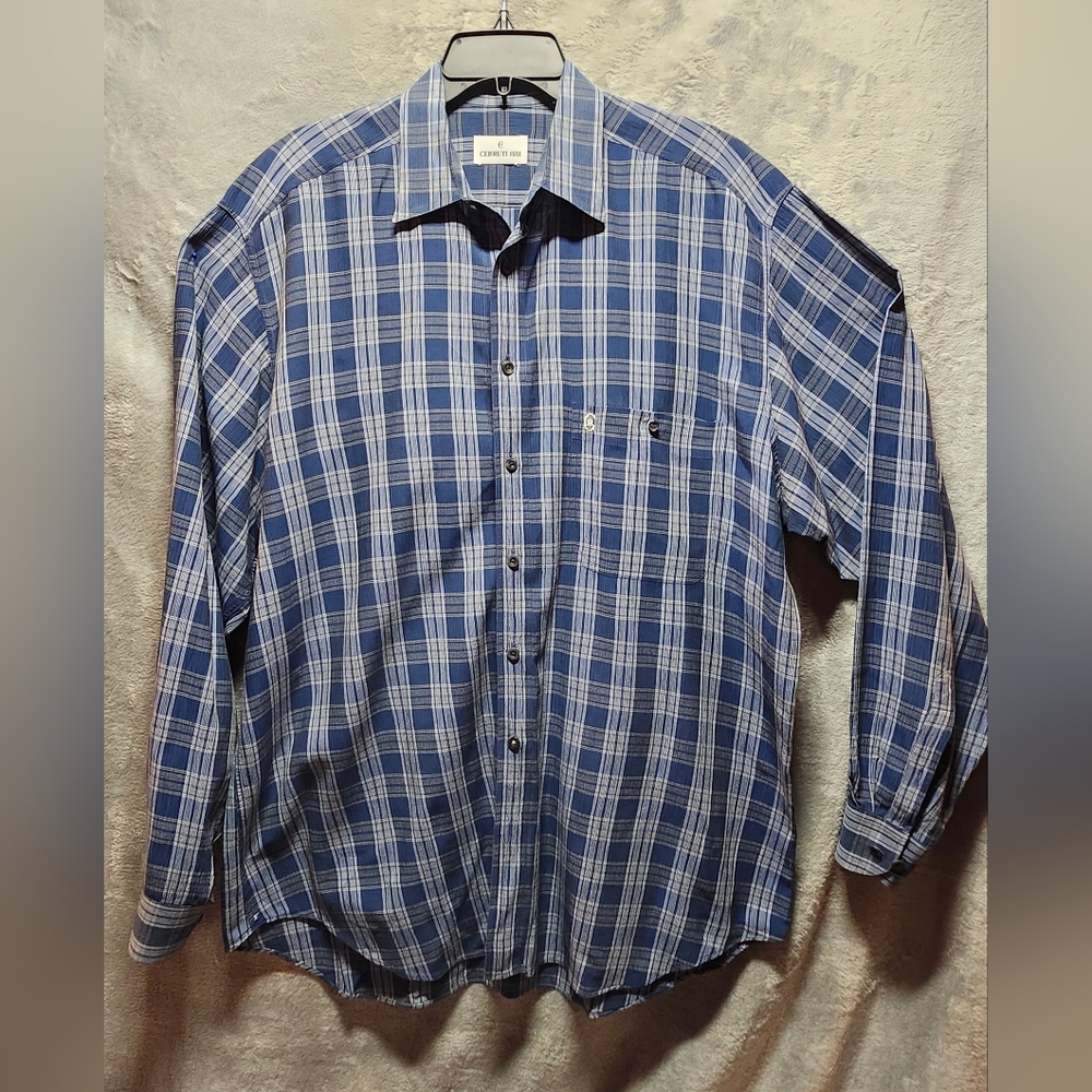 Cerruti 1881 mens sz Large Dress shirt long sleeve